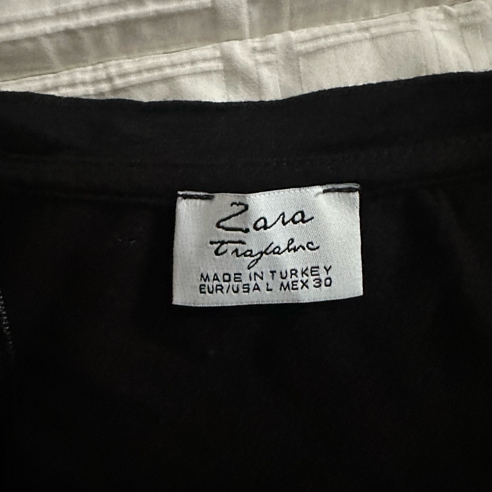 Zara Black Short Sleeve V-neck T-shirt Dress - Picture 14 of 14